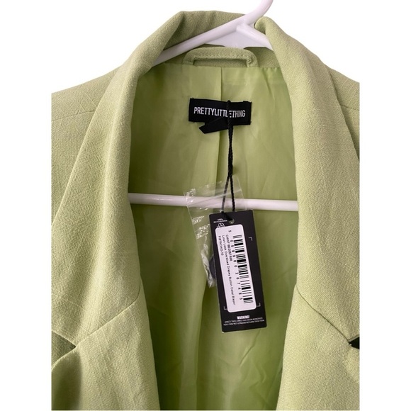 Pretty Little Things NWT Pistachio Oversized Drapey Button Blazer | Size:6 - Picture 4 of 11